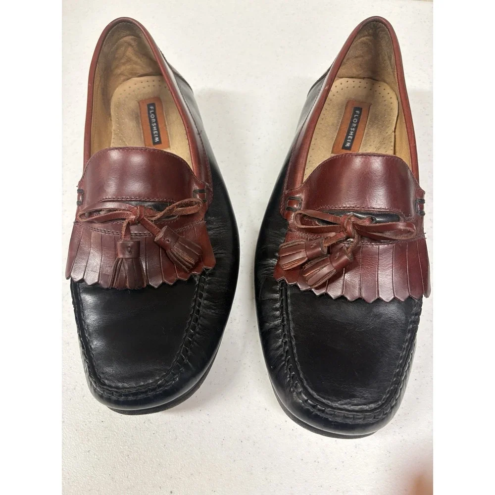 Mens Florsheim Kiltie Tassel 2-Tone Loafer wi- Sz 12D‎ Preppy Heritage